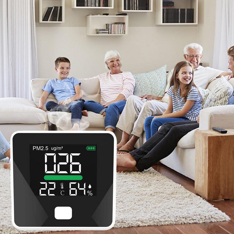 3 In1 Air Quality Monitor Multifunctional Automatic Display Indoor Office Wall Hanging Screen Display Air Detector Household