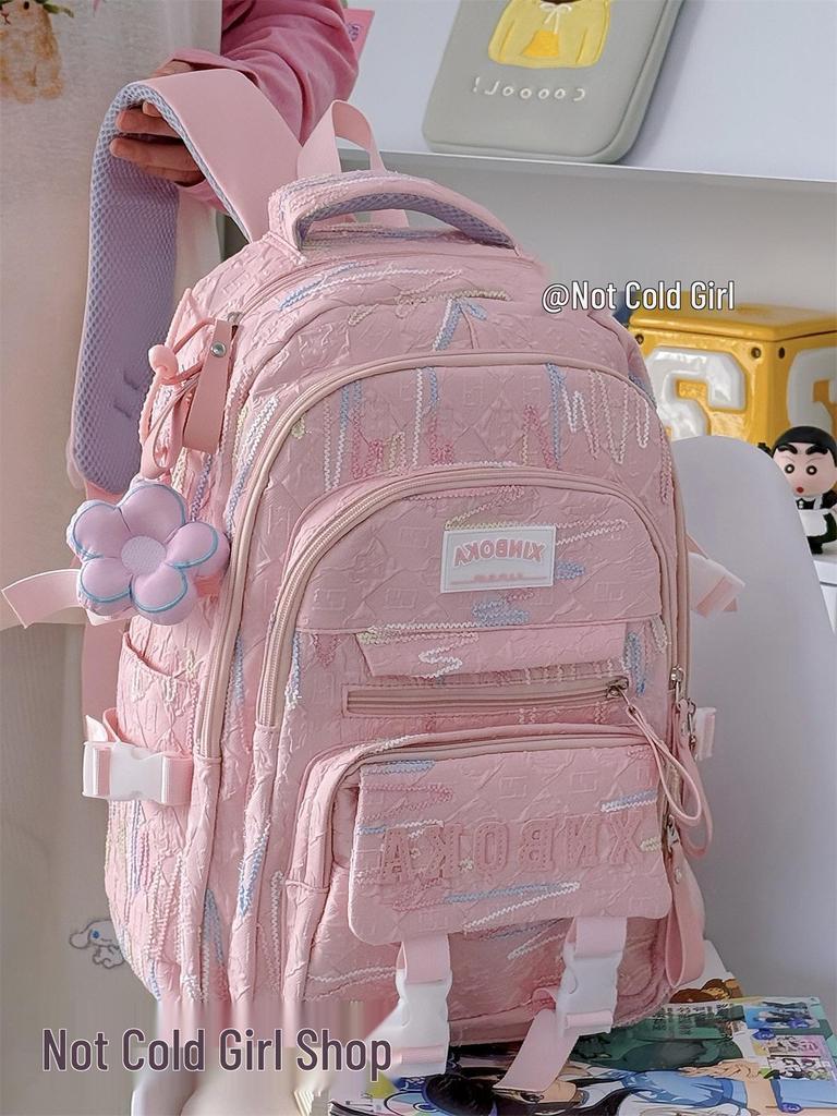 Милый легкий радужный плиссированный рюкзак для старшеклассников и учеников средней школы