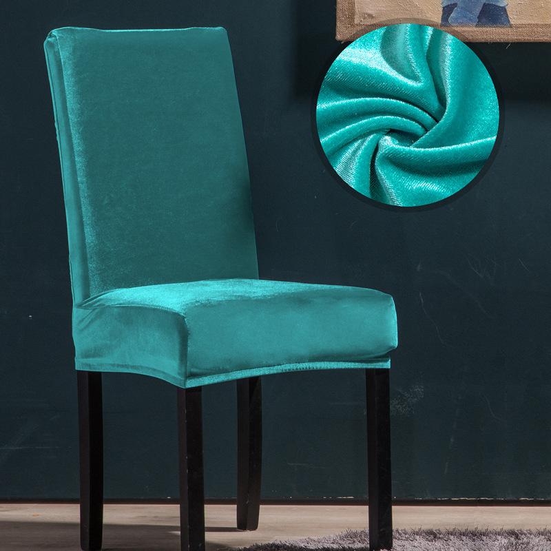 1 шт. в наличии утолщенный эластичный чехол для обеденного стула, для ресторана, чехол для стула из бархата Silver Fox, эластичный чехол для стола и стула