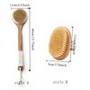 Long Handle Back Scrubber Soft Hair Swine Bristle Bath Brush Durable Bamboo Bath Brush  Home