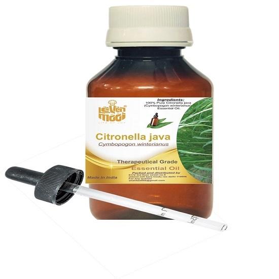 Levenmooi Citronella java (Cymbopogon Winterianus) Pure & Natural Therapeutic Grade Essential Oil Plastic with Dropper