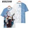 Genshin Impact's Barbara Cos Impression Animation Short Sleeve T-shirt Kerry Summer Anime Game Half Sleeve Fashion Clothes