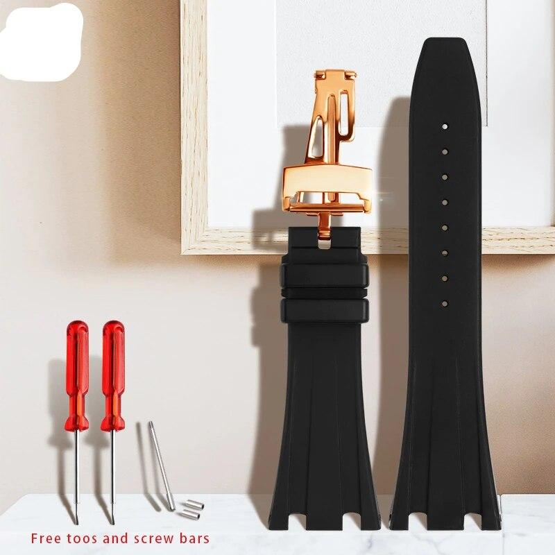 28 мм высококачественный резиновый ремешок для часов AP 15703 26470so Royal Oak Offshore мужской спортивный ремешок для часов