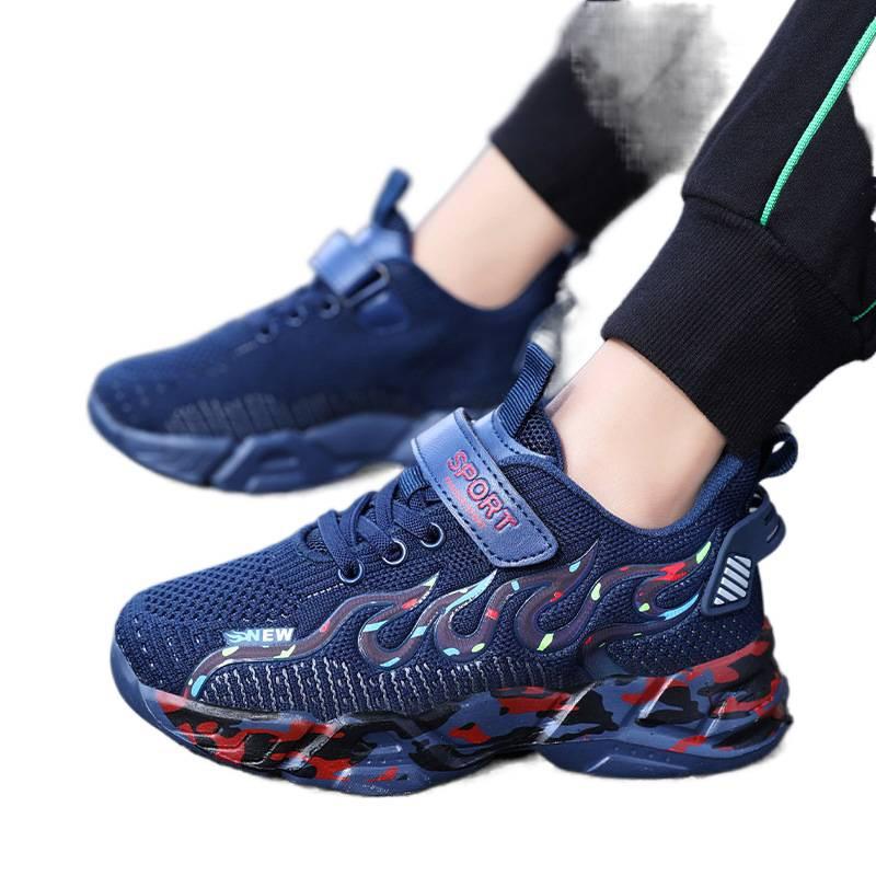 T7998 Boys' Shoes Children's Sports Shoes Middle and Older Children's Manufacturers Approve Dad Shoes Primary School Students' Net Breathable Net Shoe
