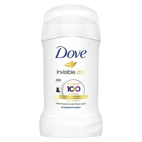 DOVE Унисекс Невидимый Сухой Стик Дезодорант-Антиперспирант Шариковый 40мл (черный), Пакет из 1