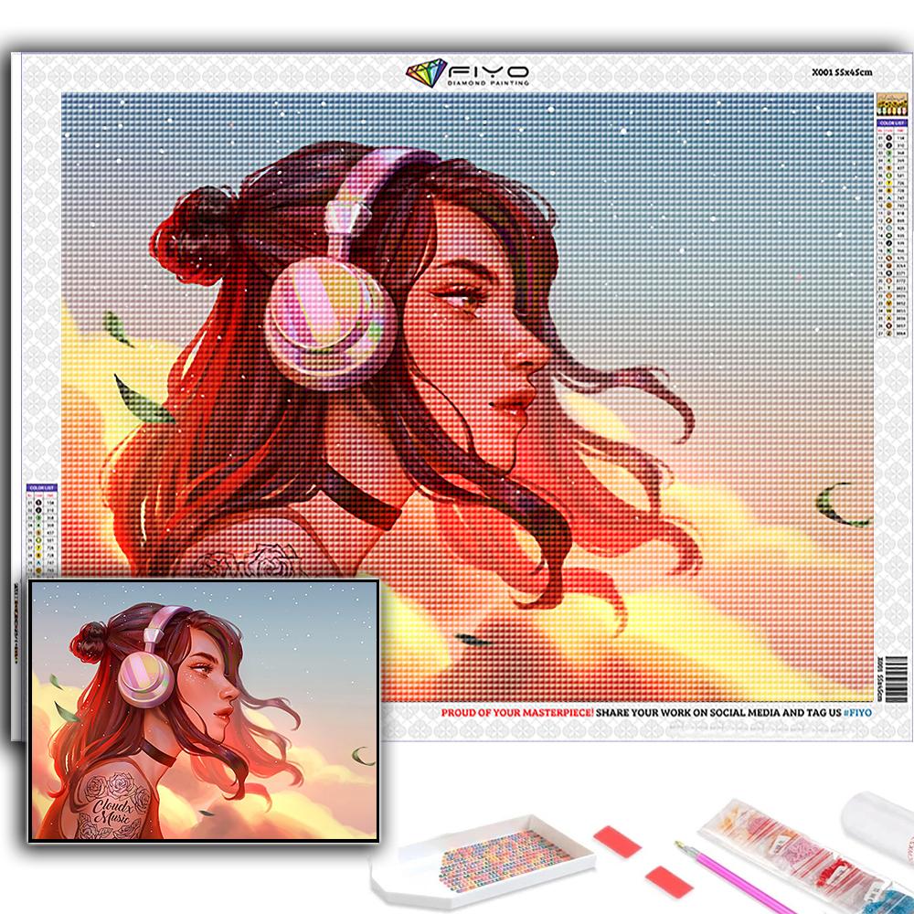 Полный 5D Diy Алмазная картина Мультфильм девушка Аватар 5D Алмазная картина