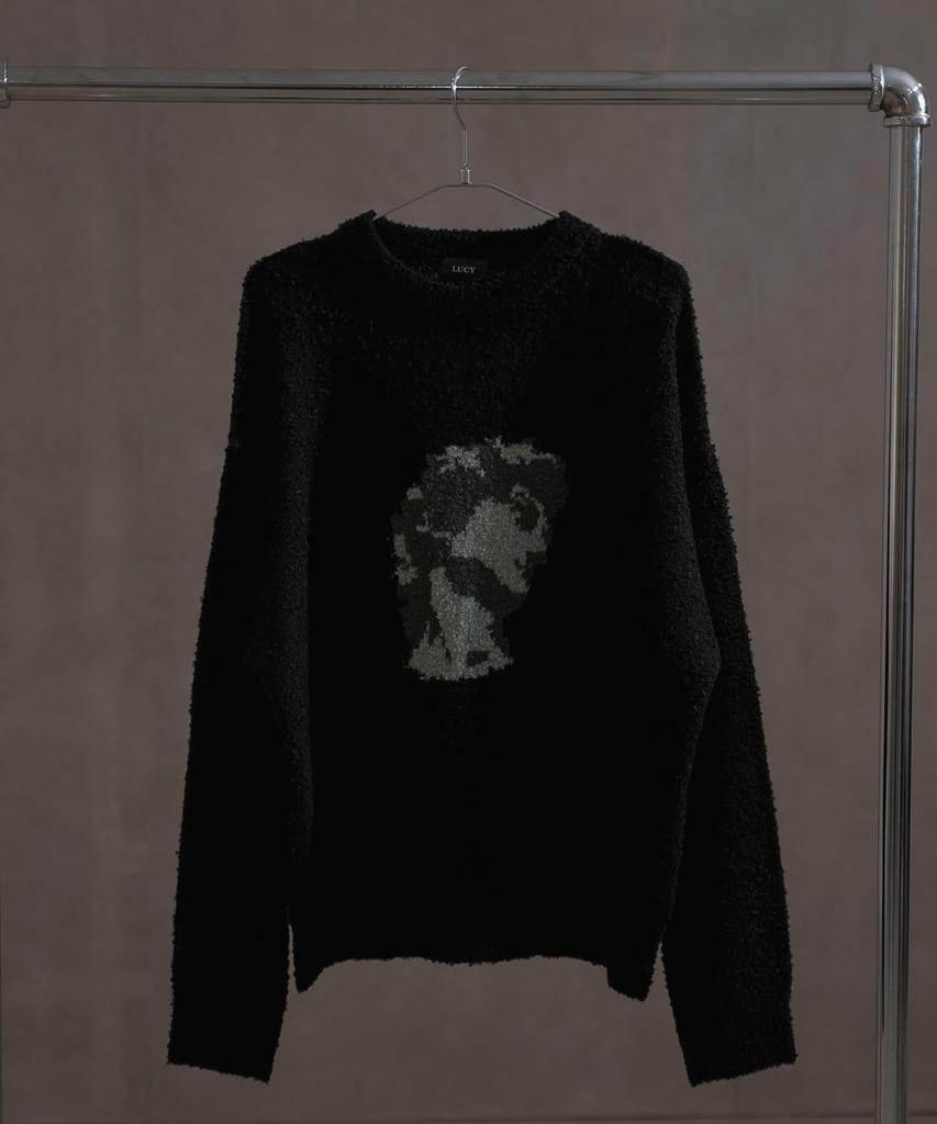 WEGO Пуловер из жаккардового трикотажа Весна Большой корейский размер Черный топ, Одежда, Логотип, Силуэт, Стиль, Повседневный, Подарок, Презент, Мужской, L,