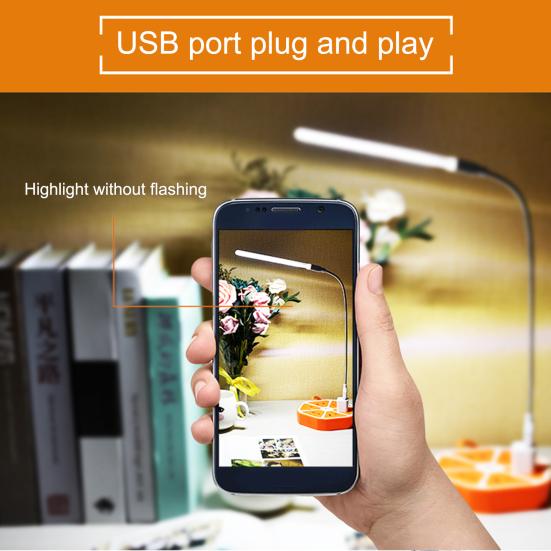 Светодиодный светильник Мини-светодиоды 5 В 24 Портативный USB-настольный светильник-ночник для книги с фонариком для питания