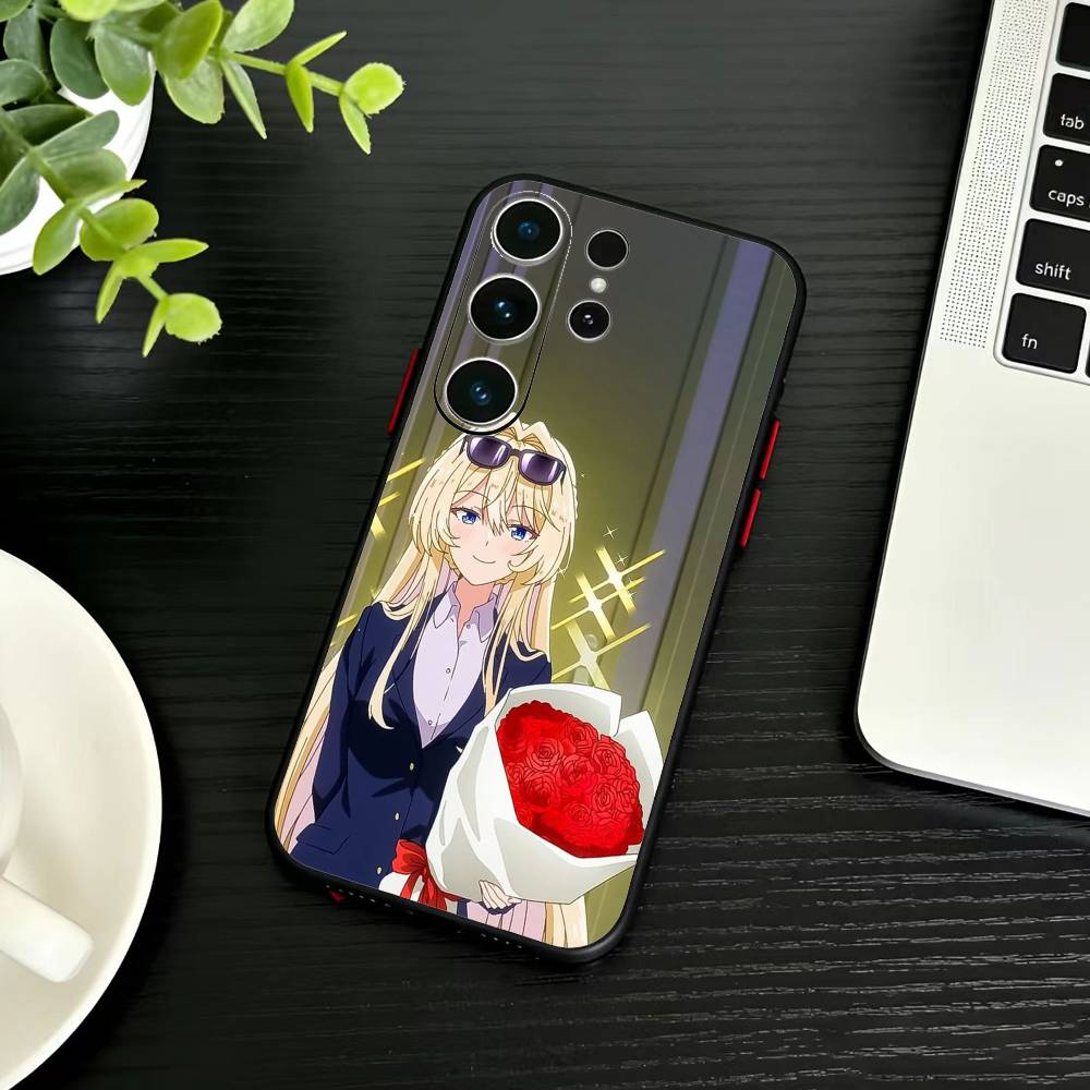 Чехол для телефона с аниме D-Watanare для Samsung S26, S25, S24, S23, S22, S21, S20, Ultra, Plus, FE Черный мягкий чехол