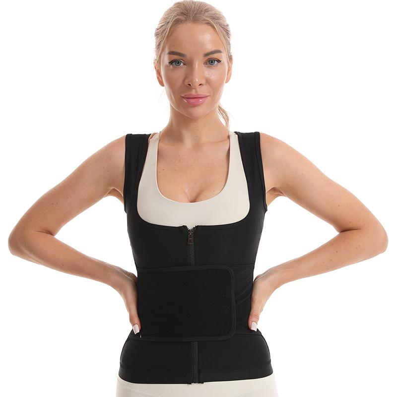 1PC Women Shapewear Sauna Vest Heating Sweat Tank Top Breathable Waist Trainer Zipper Sports Corset For Female Underbust Fajas 5