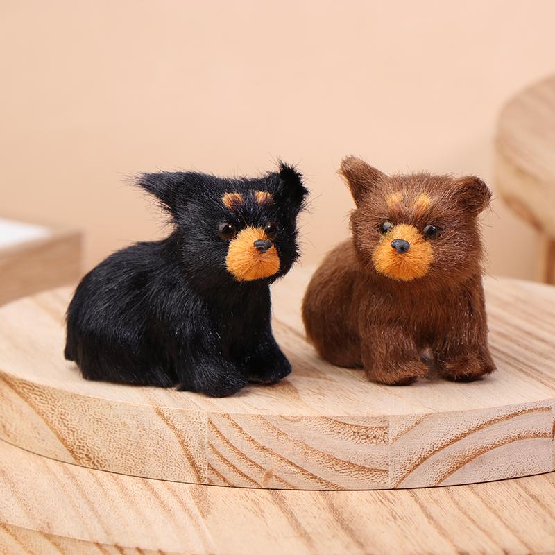 Милая имитация бурого медведя, фигурки животных, модель, миниатюрные украшения животных, рождественский подарок, декор для рождественской елки