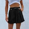 Модные женские летние новые повседневные шорты с поясом