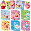 6 Pieces/pack Cake Ice Cream Puzzle Stickers New Products Desserts Children's Fun DIY Cupcake Stickers