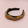 Cross-border New Color Matching Plaid Twist Chain High-end Metal Feeling Handmade Geometry Wires Fashion Women's 13CM Headband