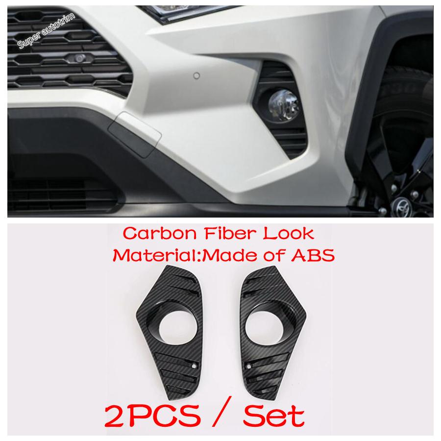 Car Front Fog Lights Foglight Lamps Chrome Cover Trim For TOYOTA RAV4 RAV 4 XA50  - 2024 Protection Exterior Accessories