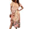 Women's Casual Cute Pattern Print Round Neck Midi Dress Basic Classic Outdoor Everyday Short Sleeve Loose Dress