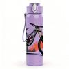 1PC Mountain Bicycle Sport Character Print 750ml Color Plastic Sports Water Bottle Leakproof Flip Straw Lid Suitable for Sports Office Home Use