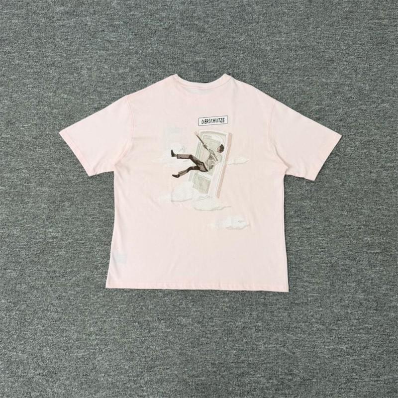 Mens Loose Fit Short Sleeve T-Shirt Embroidered Casual Fashion Teens 2025