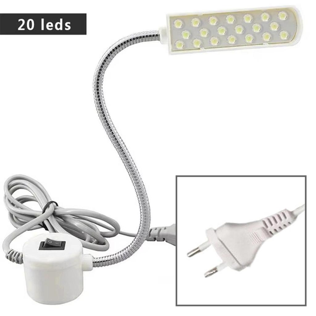 Промышленный светодиодный светильник 1 Вт 2 Вт 3 Вт портативный магнитный гусиная шея рабочий светильник швейная машина крепкий европейский штекер подвесной гибкий мощный