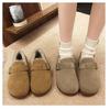 Fleece All-inclusive Retro Women's Winter 2024 New One-pedal Cotton Shoes Fluffy Shoes Thickened Warm Snow Boots