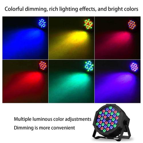 Hosioe 36 LED Stage Light, 7 Modes, 36W, Remote Control, Sound Activated, Auto Play, Upright Par Light for Weddings, Birthdays, Christmas, Holidays, M