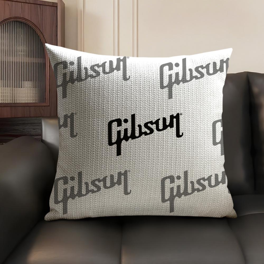 Fashion Brand G-Gibson Cushion Cover Summer Breathable Linen Organic Fabric Double-Sided Printing Sofa Pillow Case Home Decor