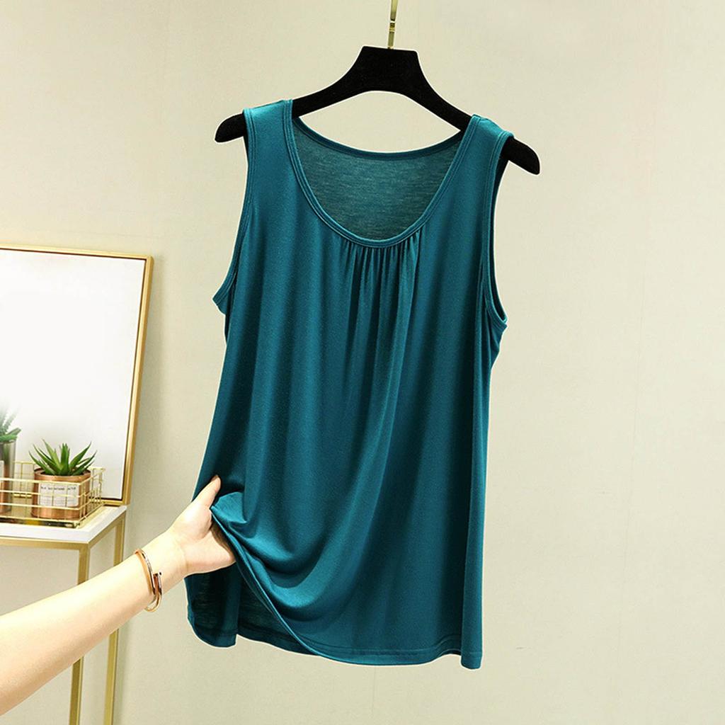 Женский свободный повседневный и удобный летний внутренний длинный однотонный базовый жилет