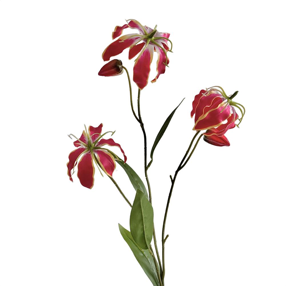 Creative Prop Use Artificial Flower Gloriosa Lily Lifelike Texture