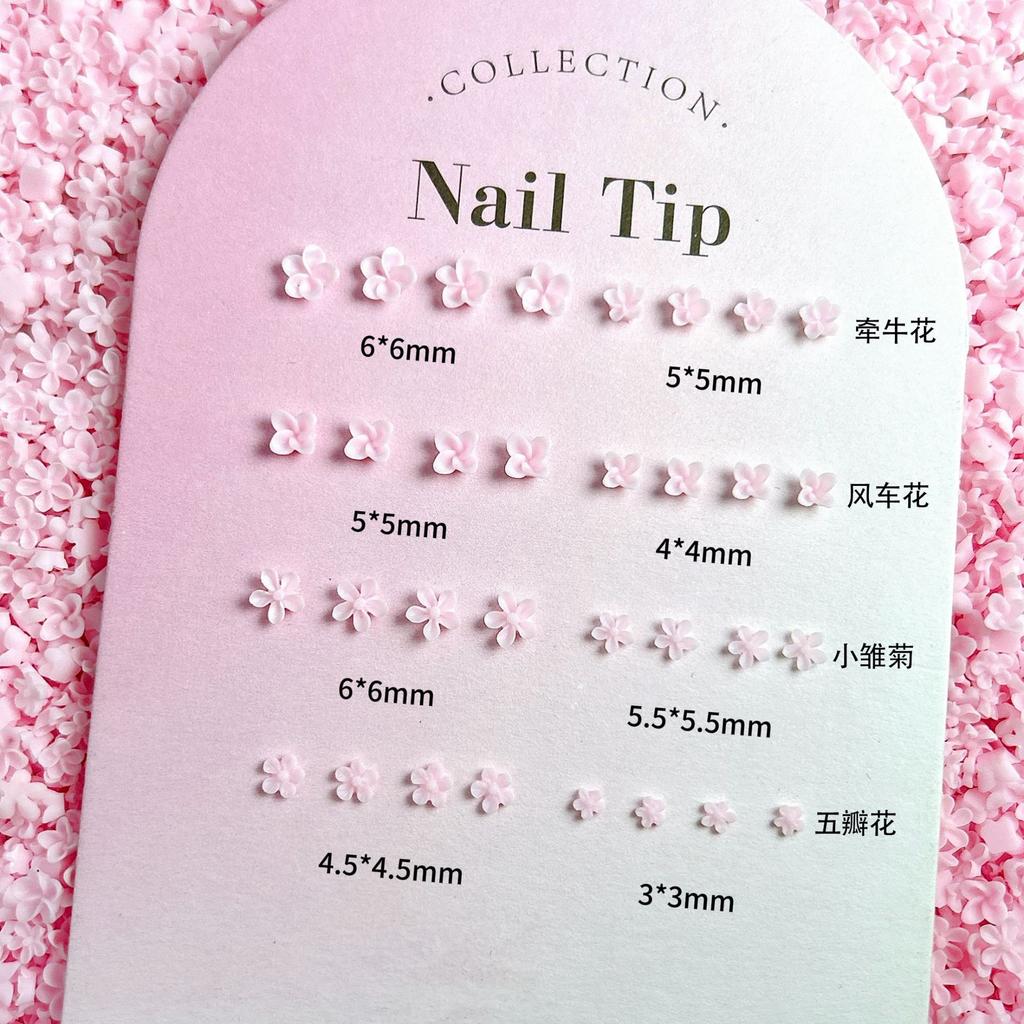 Hot Selling New Resin Macaron Small Flower Nail Art Accessories DIY Handmade Wearable Nail Parts