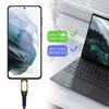 Câble USB-C vers USB-C Charge Rapide 60W pour iPhone 16, 16e, iPhone 16 Pro, iPhone 16 Pro Max - Nylon Tressé 1M Bleu