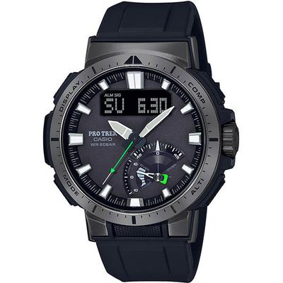 Мужские часы PRO TREK PRW-70Y-1JF [PROTREK Multi Field Line Mens Durasoft Band] круглые черные