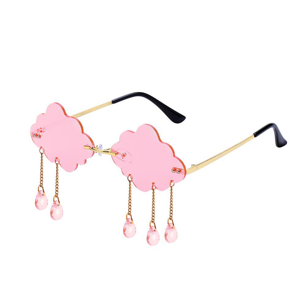 Fashion UV400 Shades Rimless Sunglasses Disco Glasses Clouds Tassel Sunglasses Steampunk Sunglasses