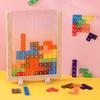 Kancharo Tetris-Style Tangram Puzzle, Montessori 3D Tetris Creative Math Educational Toy for Kids