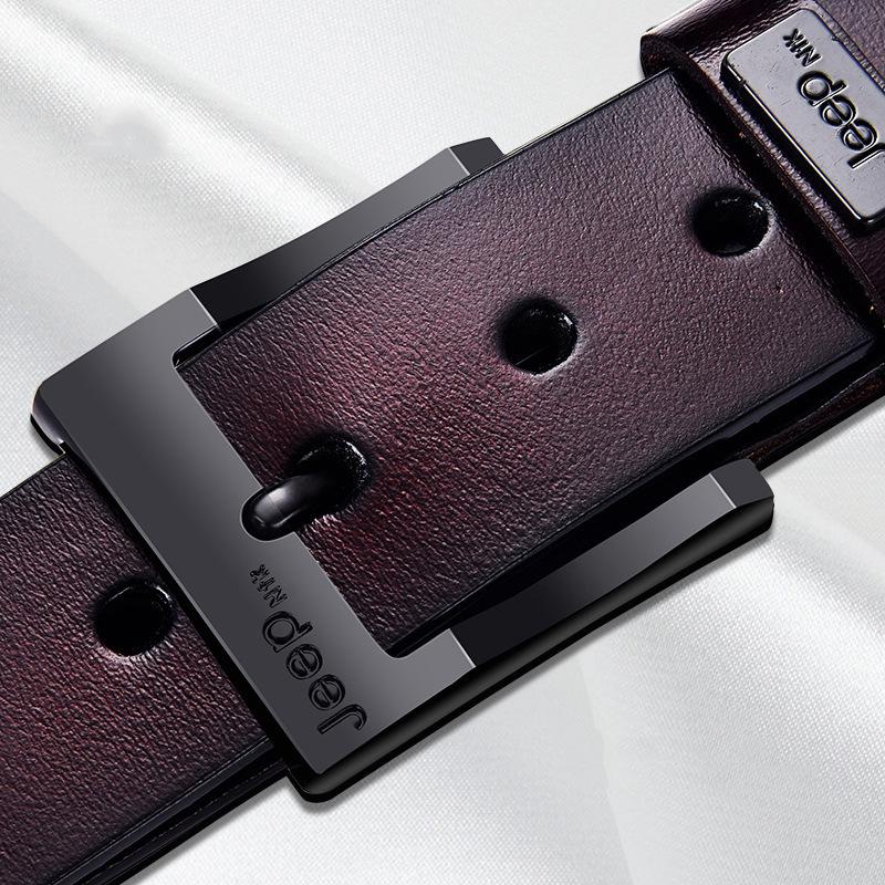 Men's PU Vintage Pin Buckle Leather Belt - Casual & Business Versatile Accessory for Jeans