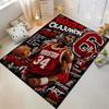 "Hakeem Olajuwon Basketball Legend Artwork Rug" Non-slip rug suitable for living room and bedroom sofas.