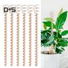 Electroculture Plant Stakes Copper Gardening Antenna Stakes Spiral Copper Wire On Wooden Stakes for Electroculture Plants Fruits Vegetables Growth