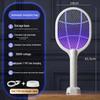 Electric Retractable Folding Mosquito Swatter & Lamp Combo with Automatic Mosquito Lure and Household Electric Shock Function