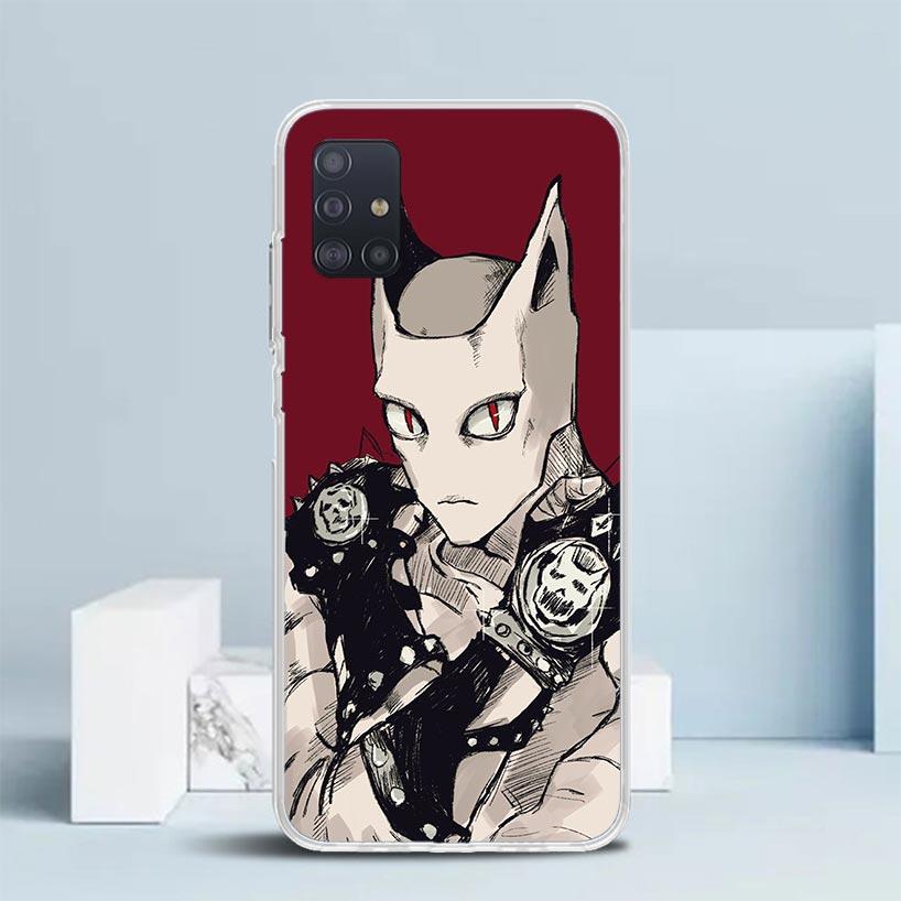 JoJo Кира Йошикаге Killer Queen Мягкий чехол для Samsung Galaxy A12 A22 A32 A52 A72 A02S Чехол для телефона Note 20 Ultra 10 S10 Plus A51