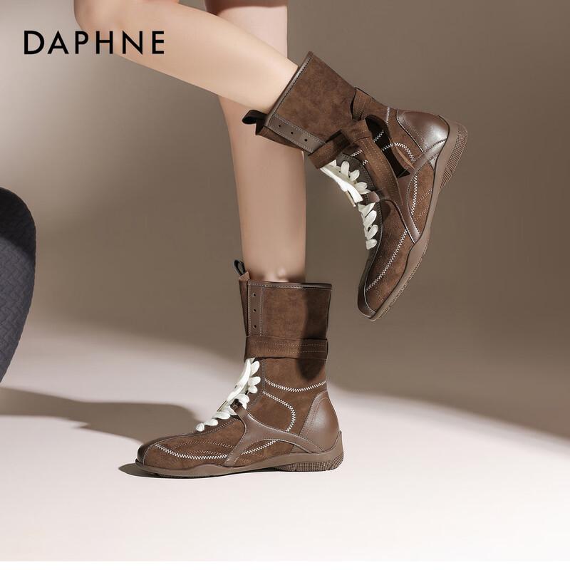 Женские ретро-ботинки на шнуровке Daphne с внутренней танкеткой