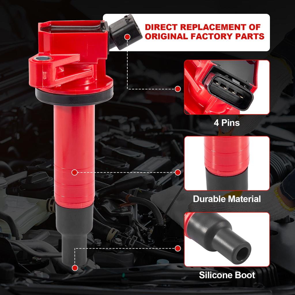 Hot Sale US Stock 4 Packs High Performance Ignition Coil For Toyota Corolla Matrix 1.8L Pontiac UF247