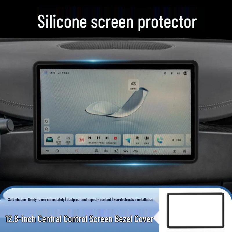 Защитная пленка для центрального экрана и накладка на рамку BYD Dolphin для модификации интерьера