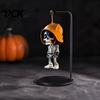 Backpack Pendant And Keychain Charm 2Pcs Hoodie Skeleton Ornaments, 2D Flat Acrylic Pendants, Gothic Gift for Car Enthusiasts Style Hanging