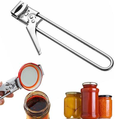 Регулируемый консервный нож из нержавеющей стали, открывалка для банок для слабых рук, удлиненная ручная открывалка для бутылок для крышек любого размера JT180