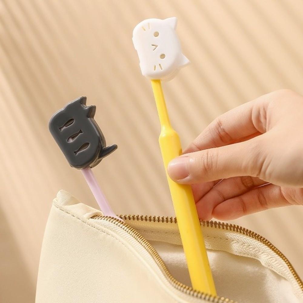 4pcs Reusable Toothbrush Protect Box Portable Travel Toothbrush Protectors Bathroom
