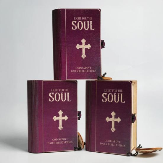 Bible Verses Box Set Daily Encouragement Cards with Wooden Storage Box