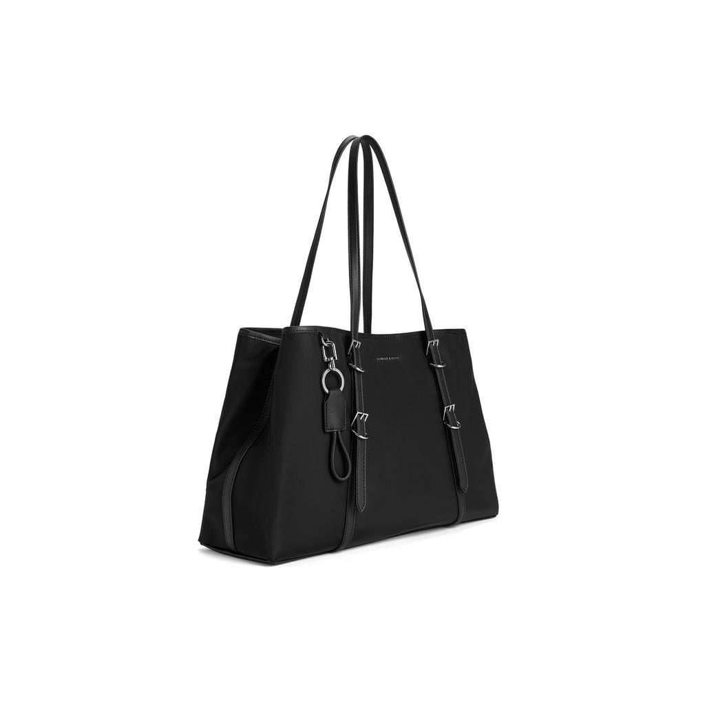 Charles & Keith Повседневная Универсальная Модная Простая Однотонная Ретро Легкая Нишевая Нейлоновая Сумка на Плечо Женские сумки CK2-30782829