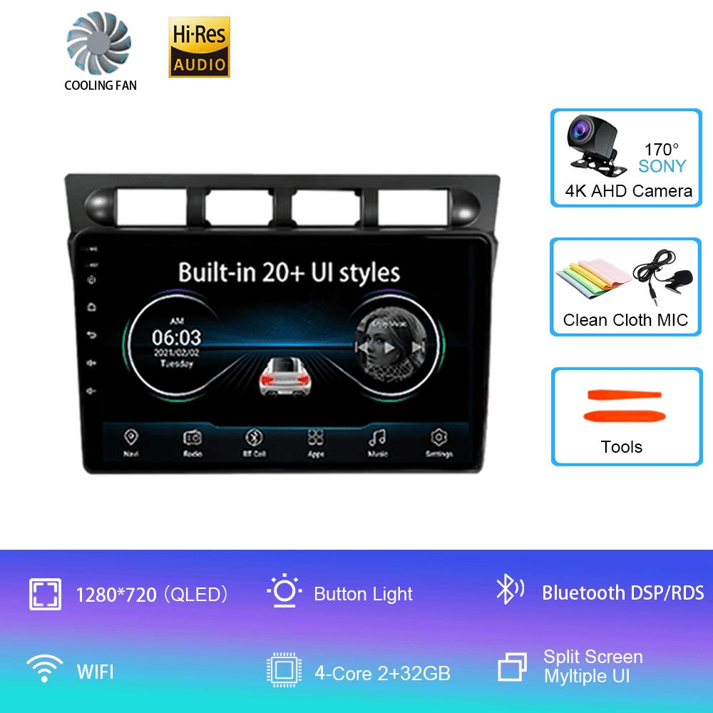 Android 14 для Kia Picanto SA Morning 2004 - 2007 Автомобильный радиоплеер Стерео Мультимедиа WIFI BT GPS Навигатор Плеер QLED Экран