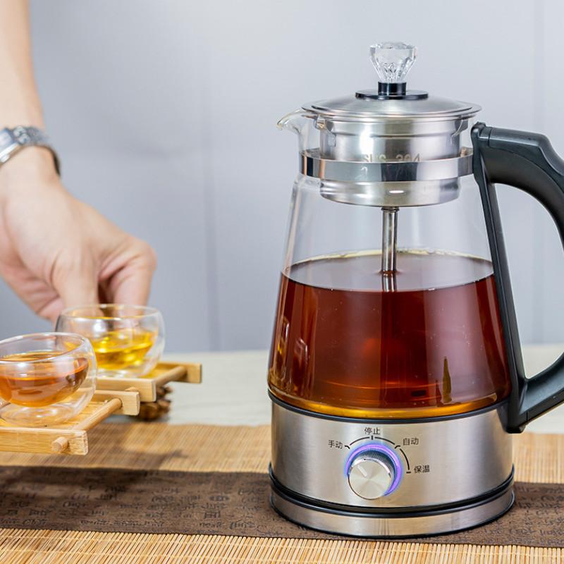 Электрический чайник, кофеварка, чайник, черный пуэр, стекло, электрический чайник, паровой чайник, автоматический набор, электрический чайник