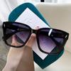 Square High-grade Sense Female Big Frame Sunglasses Tik Tok Xiaohongshu Fashion Online Celebrity Sunshade Sunglasses.