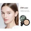 CC Cream with Mushroom Powder Puff Full Coverage Color Correcting Foundation Cream Hydrating Long Lasting Oil Control Natural Lightweight Concealer